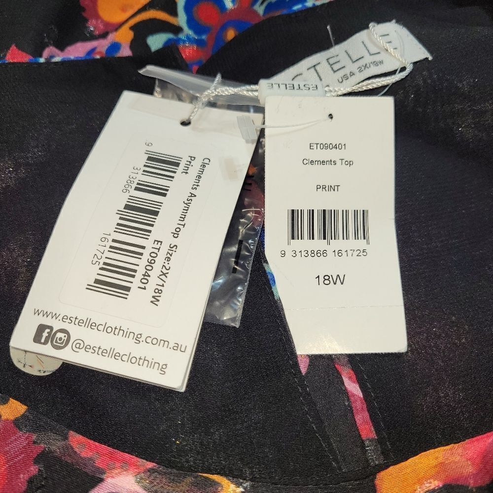 NWT Estelle Clements Asymmetrical  Top 18W - Picture 9 of 10